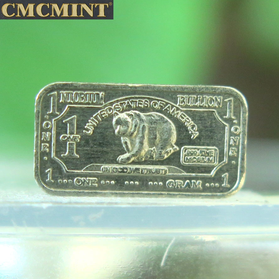 1 Gram 999 Fine Niobium Bear Bullion Bars