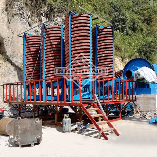 Separador de gabarito de calha espiral de minério de manganês